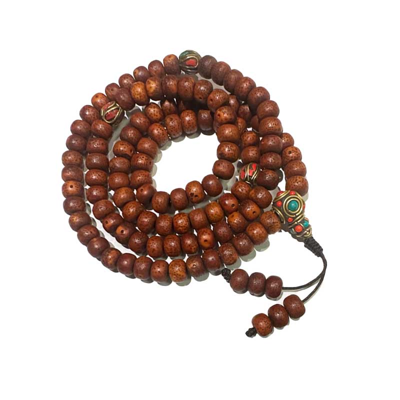 Decorated Red Lotus Seed Mala - Tibetan Buddhist Society