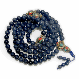 Premium Lapis Mala with decorative spacers