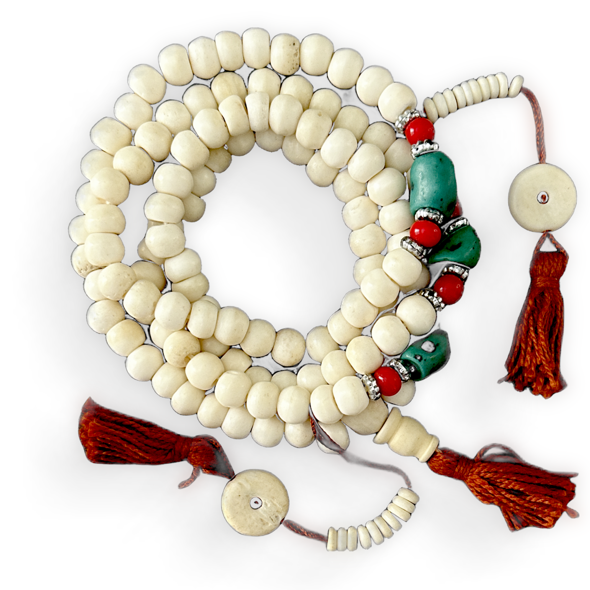 White Yak Bone Mala